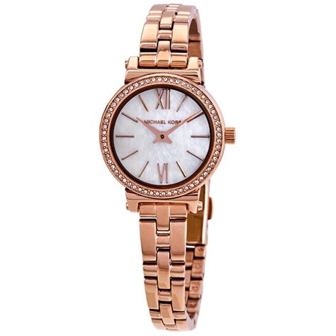 michael kors damenuhr mk3834|Michael Kors Sofie Petite Crystal Ladies Watch MK3834.